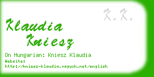 klaudia kniesz business card